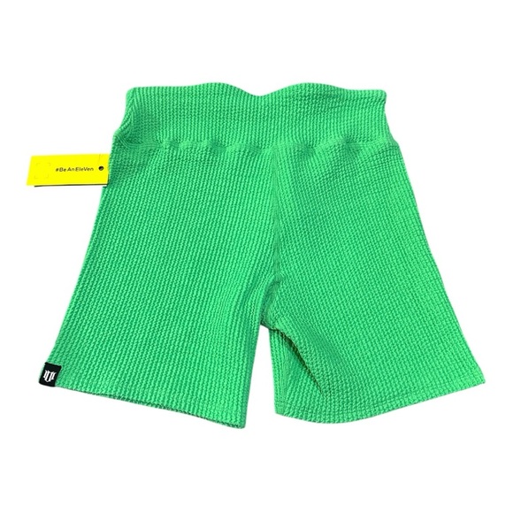EleVen by Venus Williams Allure Biker Shorts M NWT | Green Apple Textured Knit - Picture 5 of 6